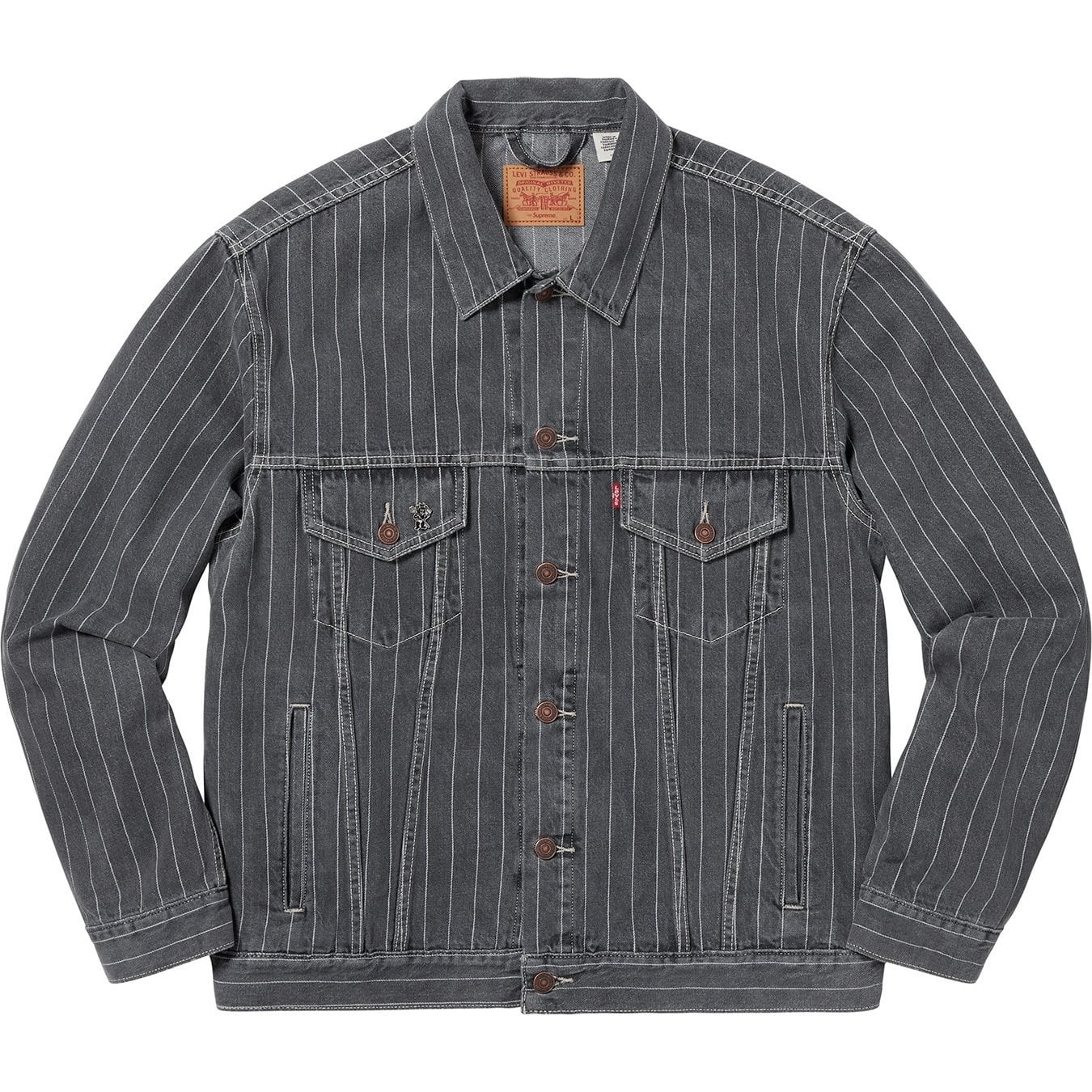 Supreme®/Levi's® Pinstripe Trucker Jacket view 2